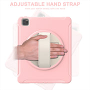 For iPad Air 11 2024 Spider Wheel Silicone Hybrid PC Tablet Case(Cherry Blossoms Pink)