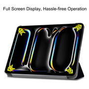 For iPad Pro 13 2024 Custer Painted 3-Fold Holder Smart Leather Tablet Case(Big Eyes ME)