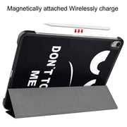 For iPad Air 13 2024 Custer Painted 3-Fold Holder Smart Leather Tablet Case(Big Eyes ME)