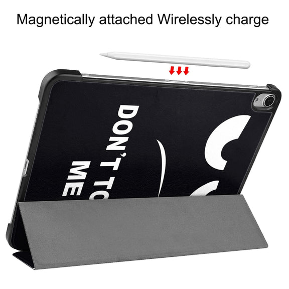 For iPad Air 13 2024 Custer Painted 3-Fold Holder Smart Leather Tablet Case(Big Eyes ME)