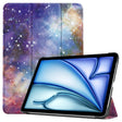 For iPad Air 13 2024 Custer Painted 3-Fold Holder Smart Leather Tablet Case(Milky Way Nebula) - iPad Air 13 2024 Cases by PMC TechLife | Online Shopping South Africa | PMC TechLife | Buy Now Pay Later Mobicred