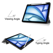 For iPad Air 11 2024 / 2025 Custer Painted 3-Fold Holder Smart Leather Tablet Case(Eiffel Tower)