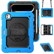 For iPad Pro 11 2024 Silicone Hybrid PC Tablet Protective Case(Black+Light Blue) - iPad Pro 11 2024 Cases by PMC TechLife | Online Shopping South Africa | PMC TechLife | Buy Now Pay Later Mobicred