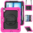For iPad Air 11 2024 Silicone + PC Tablet Protective Case(Black+Rose Red) - iPad Air 11 2024 Cases by PMC TechLife | Online Shopping South Africa | PMC TechLife | Buy Now Pay Later Mobicred