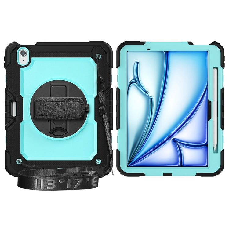 For iPad Air 11 2024 Silicone + PC Tablet Protective Case(Light Blue+Black)