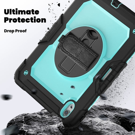 For iPad Air 11 2024 Silicone + PC Tablet Protective Case(Light Blue+Black)