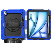 For iPad Air 11 2024 / Air 11 2025 Silicone Hybrid PC Tablet Protective Case(Black+Dark Blue)
