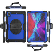 For iPad Pro 13 2024 Silicone Hybrid PC Tablet Protective Case(Dark Blue+Black)