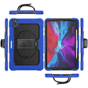 For iPad Pro 13 2024 Silicone Hybrid PC Tablet Protective Case(Black+Dark Blue)