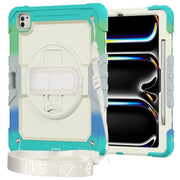 For iPad Pro 13 2024 Silicone Hybrid PC Tablet Protective Case(Rainbow Blue)