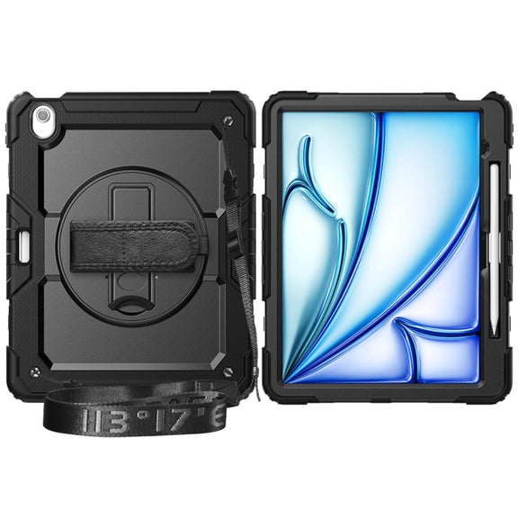 For iPad Air 13 2024 Silicone + PC Tablet Protective Case(Black)