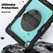 For iPad Air 13 2024 / Air 13 2025 Silicone Hybrid PC Tablet Protective Case(Light Blue+Black)