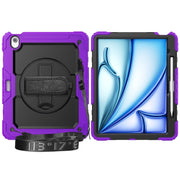For iPad Air 13 2024 Silicone + PC Tablet Protective Case(Purple+Black)