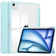 For iPad Air 13 2024 Pure Color 3-fold Clear TPU Smart Leather Tablet Case(Sky Blue) - iPad Air 13 2024 Cases by PMC TechLife | Online Shopping South Africa | PMC TechLife | Buy Now Pay Later Mobicred