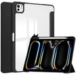 For iPad Pro 13 2024 Pure Color 3-fold Clear TPU Smart Leather Tablet Case(Black) - iPad Pro 13 2024 Cases by PMC TechLife | Online Shopping South Africa | PMC TechLife | Buy Now Pay Later Mobicred