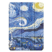 For iPad Pro 11 2024 Custer Painted 3-Fold Holder Smart Leather Tablet Case(Starry Sky)