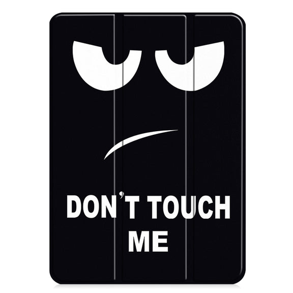For iPad Pro 11 2024 Custer Painted 3-Fold Holder Smart Leather Tablet Case(Big Eye Me)