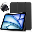 For iPad Air 11 2024 / 2025 Custer TPU Pure Color 3-Fold Holder Smart Leather Tablet Case(Black) - iPad Air 11 2025 / 2024 Cases by PMC TechLife | Online Shopping South Africa | PMC TechLife | Buy Now Pay Later Mobicred