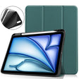 For iPad Air 11 2024 Custer TPU Pure Color 3-Fold Holder Smart Leather Tablet Case(Dark Green) - iPad Air 11 2024 Cases by PMC TechLife | Online Shopping South Africa | PMC TechLife | Buy Now Pay Later Mobicred