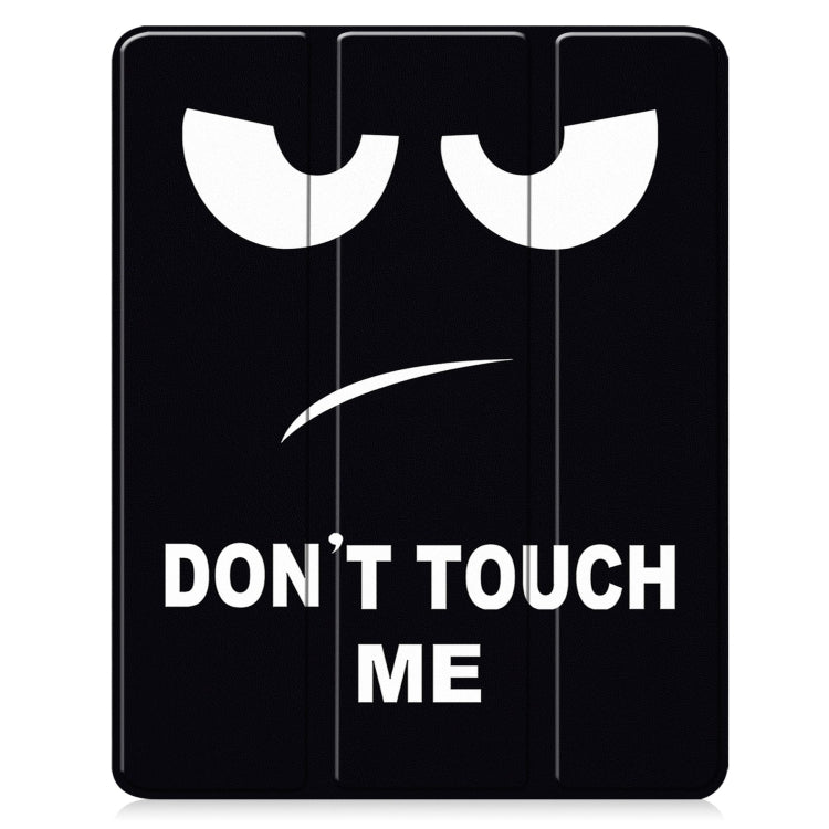 For iPad Air 13 2024 Custer Painted 3-Fold Holder Smart Leather Tablet Case with Pen Tray(Big Eye ME)