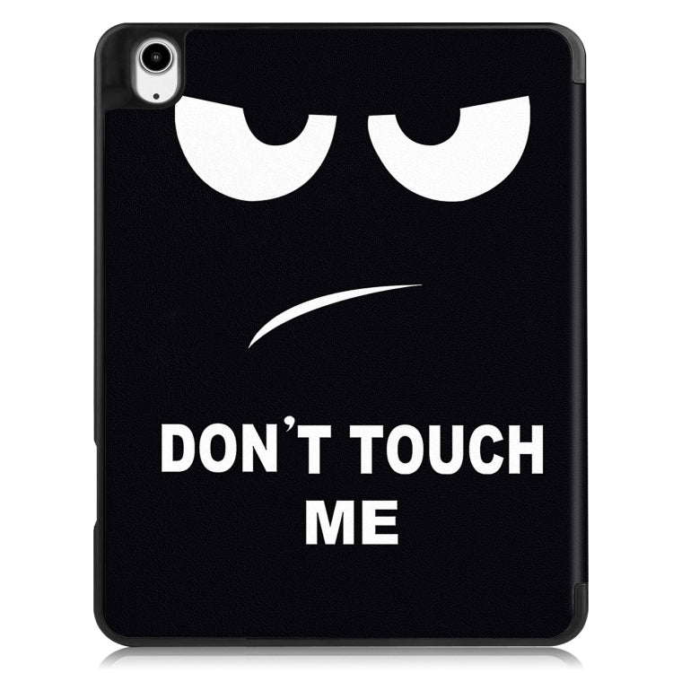 For iPad Air 13 2024 Custer Painted 3-Fold Holder Smart Leather Tablet Case with Pen Tray(Big Eye ME)