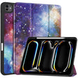 For iPad Pro 13 2024 Custer Painted 3-Fold Holder Smart Leather Tablet Case with Pen Tray(Milky Way Nebula) - iPad Pro 13 2024 Cases by PMC TechLife | Online Shopping South Africa | PMC TechLife | Buy Now Pay Later Mobicred