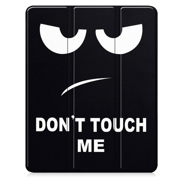 For iPad Pro 13 2024 Custer Painted 3-Fold Holder Smart Leather Tablet Case with Pen Tray(Big Eye ME)