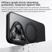For Huawei Pura 70 Pro Frosted 360 Rotating Holder Magnetic Full Coverage Shockproof Phone Case(Black)