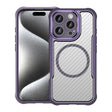 For iPhone 16 Pro Carbon Fiber Texture MagSafe Translucent Phone Case(Purple) - iPhone 16 Pro Cases by PMC TechLife | Online Shopping South Africa | PMC TechLife | Buy Now Pay Later Mobicred