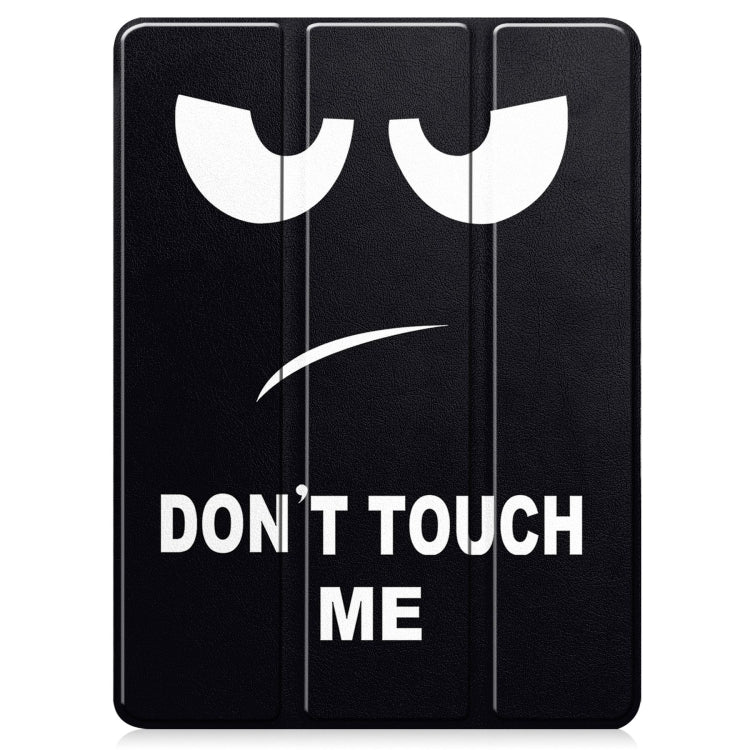 For iPad Pro 11 2024 Custer Painted 3-Fold Holder Smart Leather Tablet Case with Pen Tray(Big Eye ME)