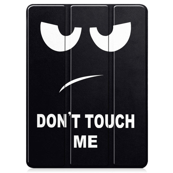 For iPad Pro 11 2024 Custer Painted 3-Fold Holder Smart Leather Tablet Case with Pen Tray(Big Eye ME)