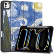 For iPad Pro 11 2024 Custer Painted 3-Fold Holder Smart Leather Tablet Case with Pen Tray(Starry Sky) - iPad Pro 11 2024 Cases by PMC TechLife | Online Shopping South Africa | PMC TechLife | Buy Now Pay Later Mobicred