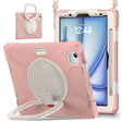 For iPad Air 11 2024 / Air 11 2025 Silicone Hybrid PC Tablet Case with Holder & Shoulder Strap(Cherry Blossom Pink) - iPad Air 11 2025 / 2024 Cases by PMC TechLife | Online Shopping South Africa | PMC TechLife | Buy Now Pay Later Mobicred