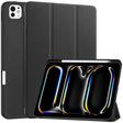 For iPad Pro 11 2024 Custer TPU Pure Color 3-Fold Holder Smart Leather Tablet Case with Pen Tray(Black) - iPad Pro 11 2024 Cases by PMC TechLife | Online Shopping South Africa | PMC TechLife | Buy Now Pay Later Mobicred