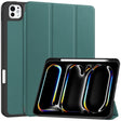 For iPad Pro 11 2024 Custer TPU Pure Color 3-Fold Holder Smart Leather Tablet Case with Pen Tray(Dark Green) - iPad Pro 11 2024 Cases by PMC TechLife | Online Shopping South Africa | PMC TechLife | Buy Now Pay Later Mobicred