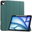 For iPad Air 13 2024 Custer TPU Pure Color 3-Fold Holder Smart Leather Tablet Case with Pen Tray(Dark Green) - iPad Air 13 2024 Cases by PMC TechLife | Online Shopping South Africa | PMC TechLife | Buy Now Pay Later Mobicred