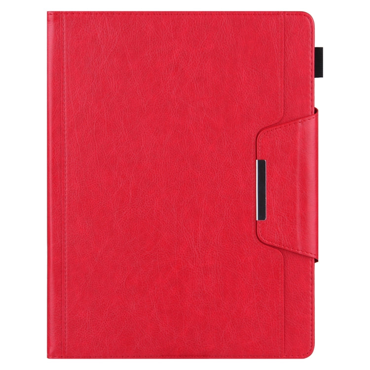 For iPad Pro 13 2024 Solid Color Metal Buckle Leather Smart Tablet Case(Red)