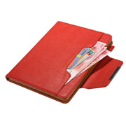 For iPad Pro 13 2024 Solid Color Metal Buckle Leather Smart Tablet Case(Red)