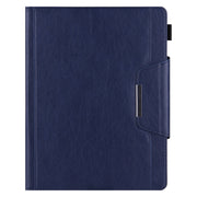 For iPad Pro 11 2024 Solid Color Metal Buckle Leather Smart Tablet Case(Royal Blue)