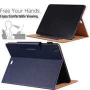 For iPad Pro 11 2024 Solid Color Metal Buckle Leather Smart Tablet Case(Royal Blue)