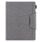 For iPad Pro 11 2024 Solid Color Metal Buckle Leather Smart Tablet Case(Grey)