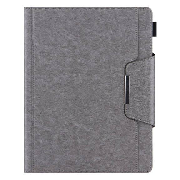 For iPad Pro 11 2024 Solid Color Metal Buckle Leather Smart Tablet Case(Grey)