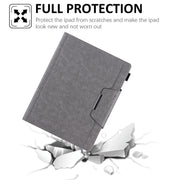 For iPad Pro 11 2024 Solid Color Metal Buckle Leather Smart Tablet Case(Grey)