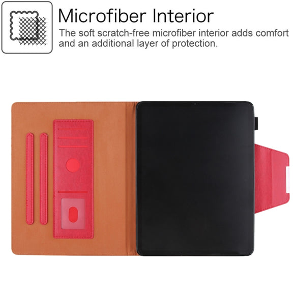 For iPad Pro 11 2024 Solid Color Metal Buckle Leather Smart Tablet Case(Red)