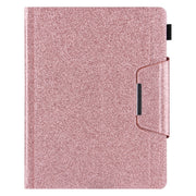 For iPad Pro 13 2024 Glitter Metal Buckle Leather Smart Tablet Case(Rose Gold)