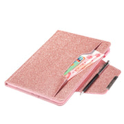 For iPad Pro 13 2024 Glitter Metal Buckle Leather Smart Tablet Case(Rose Gold)
