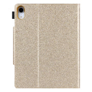 For iPad Pro 13 2024 Glitter Metal Buckle Leather Smart Tablet Case(Gold)