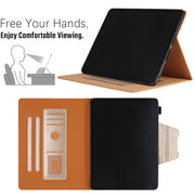 For iPad Pro 13 2024 Glitter Metal Buckle Leather Smart Tablet Case(Gold)