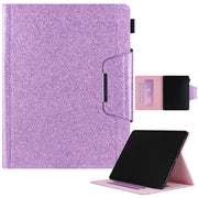 For iPad Pro 13 2024 Glitter Metal Buckle Leather Smart Tablet Case(Purple)