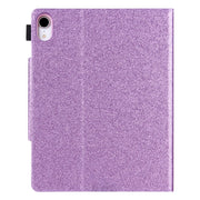 For iPad Pro 13 2024 Glitter Metal Buckle Leather Smart Tablet Case(Purple)